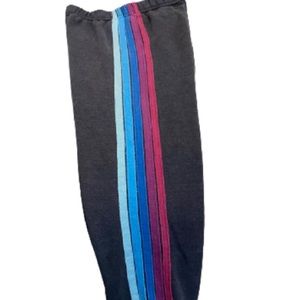 KID'S 5 STRIPE SWEATPANTS - CHARCOAL